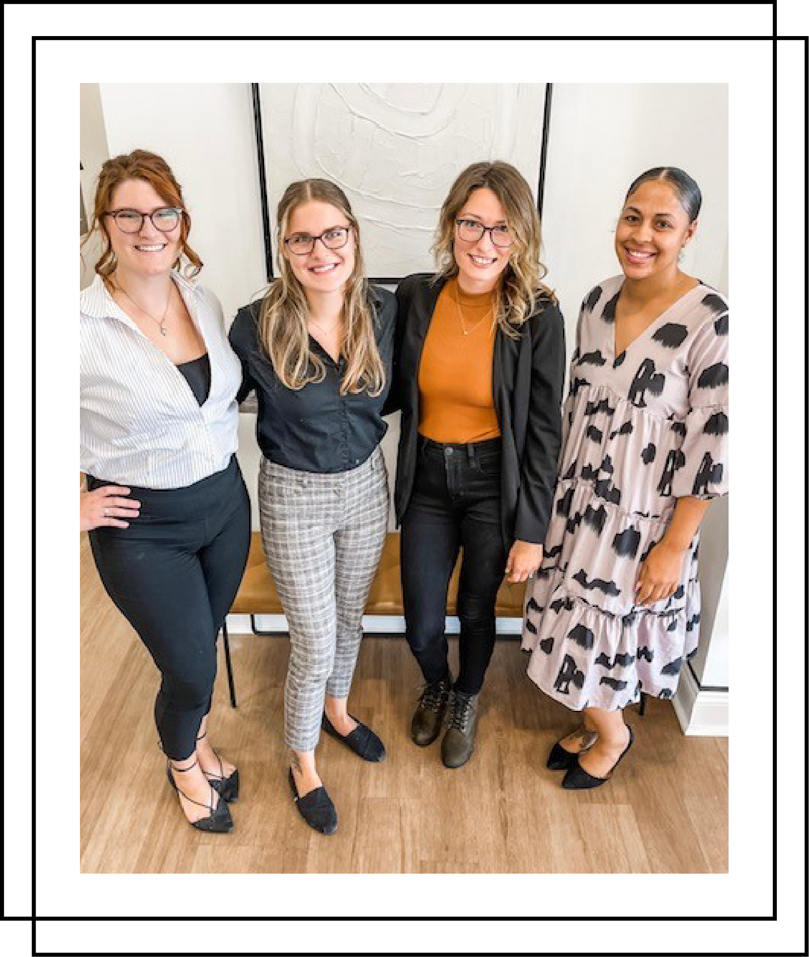 100 York team picture of Janele, Angel, Jaclyn and Gabrielle